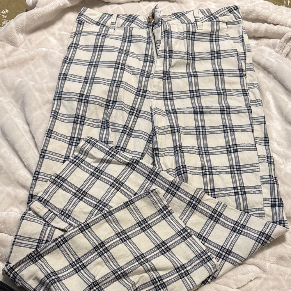Plaid Women’s Pants in Black and White